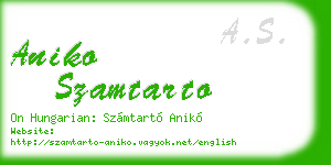 aniko szamtarto business card